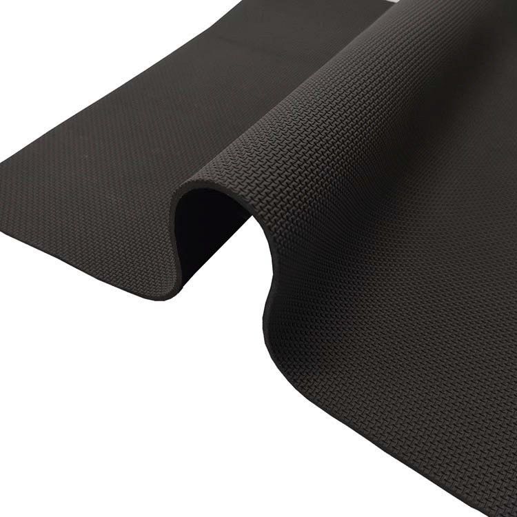 Black Thick 2mm Neoprene Sheet Foam Rolls , Coated Nylon Rubber Sheet