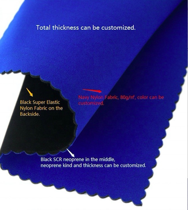 Sublimation 3mm Neoprene Fabric , Soft Neoprene Wetsuit Material